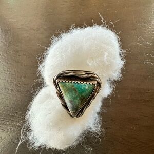 Custom Sterling Silver and Turquoise Ring size 9.5